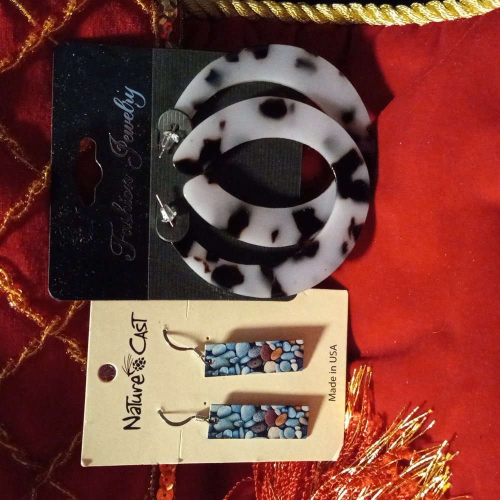 Fashion jewelry and Nature Cast earrings.